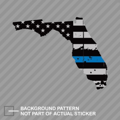 2x Distressed Thin Blue Line Kentucky State Shaped Subdued US Flag Sticker