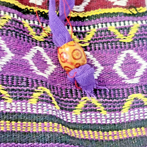 Boho Embroidered Yoga Mat Carrier Bag Purple Shoulder Strap Cell Phone Pocket - Picture 3 of 5