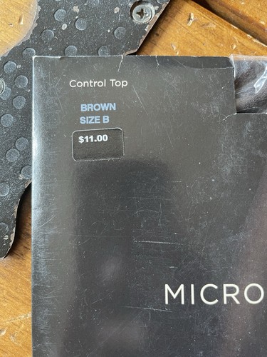 New Talbots Microfiber Opaque Control Top Pantyhose Nylons Brown Sz B - 第 2/3 張圖片