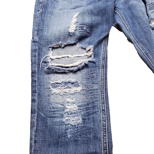 Silberjeans Boyfriend gerades Bein Distressed gerissen blau Jeans Gr. 28 Innennaht 26 - Bild 10 von 12