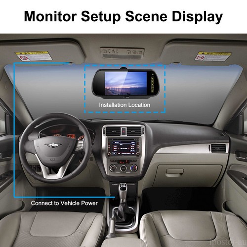 7'' TFT LCD Screen Car Rear View Mirror Monitor for Reversing Camera Kit DVD VCR - Picture 6 of 12