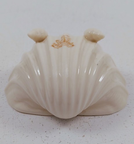 Belleek Porcelain Shell Shaped Candy Nut Trinket Bowl Dish ~ 7th Brown Mark - Picture 7 of 8
