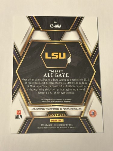 2023 Select Draft Picks Ali Gaye RC Auto Rookie Auto Texans - Picture 2 of 2