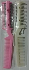 1 Professional Hair Thinning Shaper Razor Comb With Blades & Comb Color May very