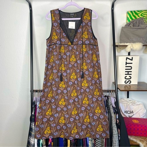 TOPSHOP Floral Popover Tassel Shift Dress - Picture 1 of 7