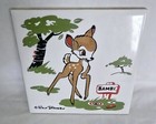 Vintage 1950's Kemper Thomas Walt Disney Bambi Ceramic Tile Trivet 6" X 6"