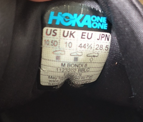 Size 10.5 - Hoka One One Bondi Wide Black - Picture 5 of 5