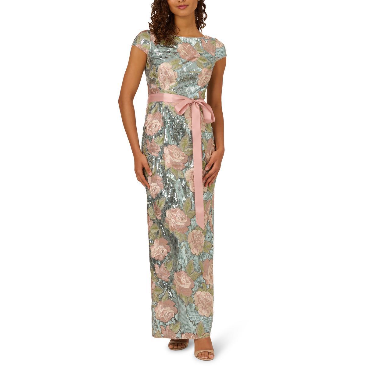 Женское вышитое сетчатое вечернее платье Adrianna Papell, BHFO 4540