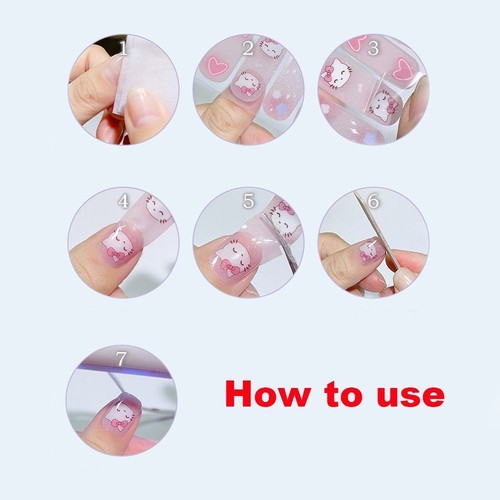 Glitzer Halb gehärtetes Gel Nagel Streifen Nagel aufkleber  Für Nail Beauty - Bild 4 von 19