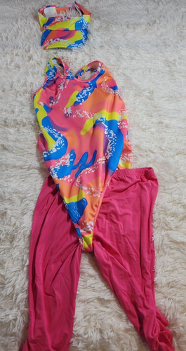 ✨Girls Multicolor Work Out Outfit Set Size 14/16 3 pieces - Picture 3 of 3
