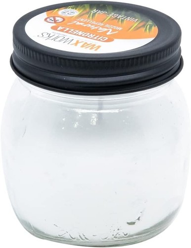 Citronella Candle in Glass Jar - 27 Hour Burn Time Mosquito Repellant Candle Ind - Picture 4 of 5