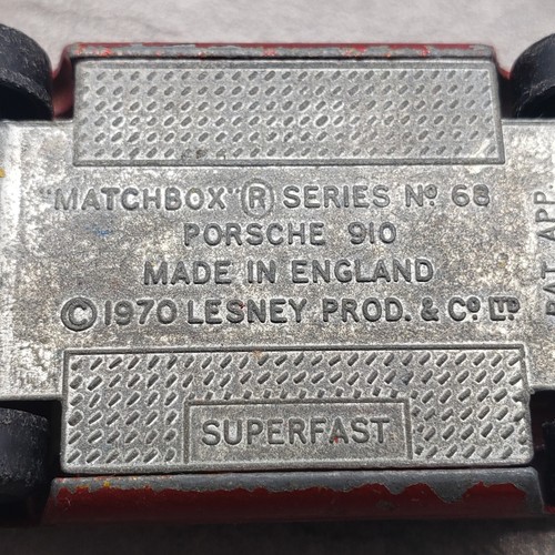 Vintagwe 1970 Porsche 910 No.68 Lesney Matchbox Superfast Made In England - Picture 7 of 7
