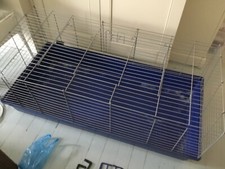 indoor guinea pig rabbit cage blue base excellent condition