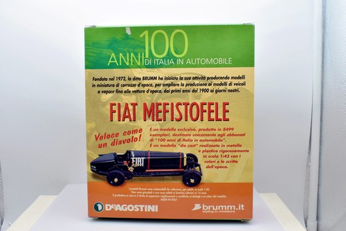 Coche Escala 1:43 Fiat Mefistofele Brumm Diecast Miniaturas Colección - Imagen 6 de 6