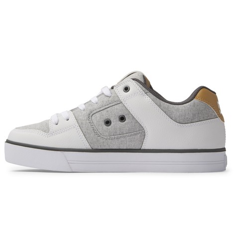 DC Shoes Men PURE - Zapatos para Hombre - Gris/Blanco/Gris (XSWS) - Imagen 3 de 6