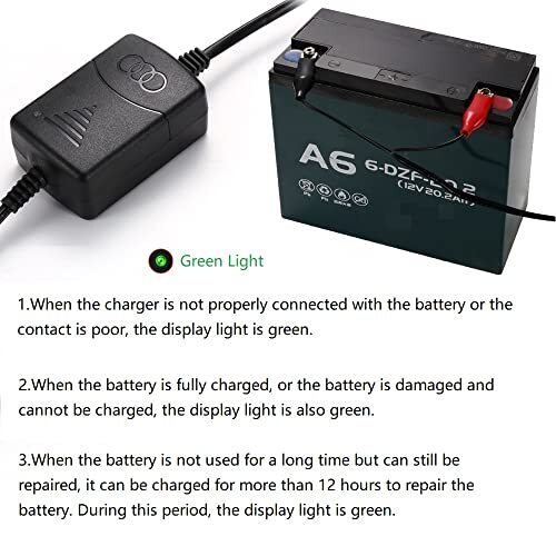 12V Smart Automatic Battery Charger Maintainer Motorcycle Car Trickle Float ATV - Picture 6 of 7