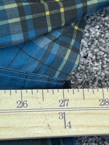 Camisa de manga larga a cuadros Swiss Tech para hombre 3XL/4XL azul y amarillo - Imagen 4 de 10
