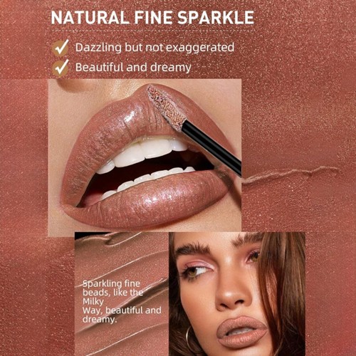 Metallic Texture Diamond Lipgloss Glitter Eyeshadow Dual-Purpose (10ml) - Bild 4 von 13