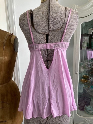 VICTORIA’S SECRET 36C BABY DOLL LAVENDER CHEMISE NIGHTIE UNDERWIRE PUSH UP SHEER - Picture 8 of 12