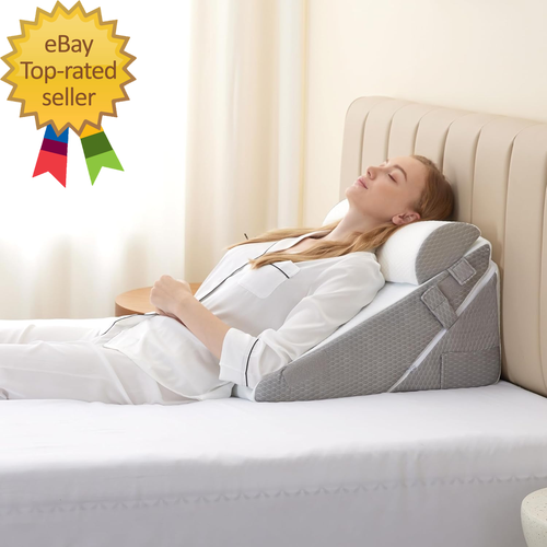 Wedge Pillow Headboard 3PCS Orthopedic Bed Wedge Pillows Set for after Surgery A - Picture 8 of 8