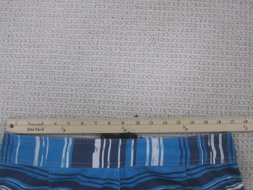 Under Armour Shorts Adult 34 Blue Striped Swim Trunks Swimsuit Board Rec Mens - Picture 10 of 11