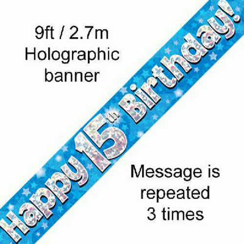 15° COMPLEANNO - ETÀ 15 - RAGAZZO BLU - DISPLAY PALLONCINO LAMINA - TAVOLO CENTROTAVOLO - STRISCIONE - Foto 10 di 10
