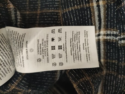 ONLY&SONS Checked Shirt 4XL Dark Navy NEW! - Picture 6 of 7