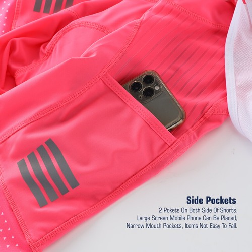 KEMALOCE Cycling Bib Shots Women Pink&Black&Blue Padded S-3XL Summer Bike Shorts - Picture 11 of 27