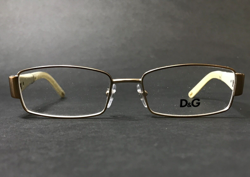Dolce & Gabbana Eyeglasses Frames D&G5073 493 Ivory Gold Rectangle 51-16-135 - Picture 2 of 14