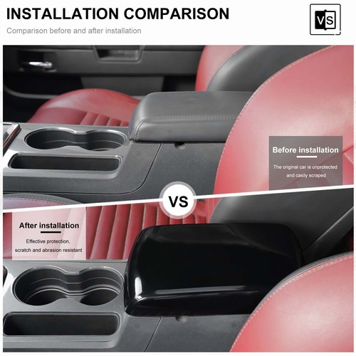 Black Center Console Armrest Box Cover For Dodge Challenger 2009-14 Accessories - Picture 3 of 14