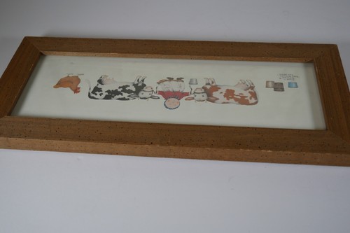 Dianne L. Patterson "Rose between 2 Horns" FRAMED Art Cows Farm, Dairy, Chicken - Bild 7 von 11