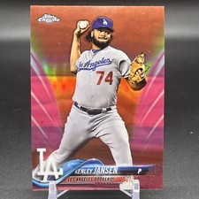 2018 Topps Chrome - Pink Refractor #91 Kenley Jansen
