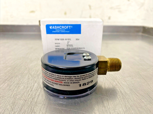 Ashcroft 25W1005PH 02L 2 in, 30 PSI Pressure Gauge - Picture 3 of 5