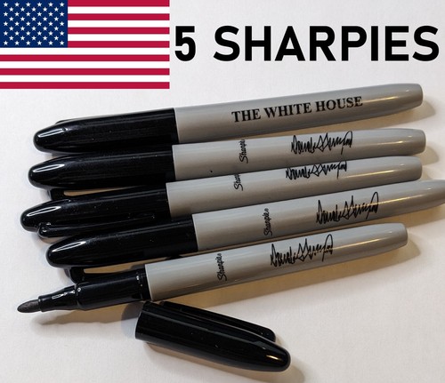 5x Donald Trump Sharpie President's Signature White House Sharpies Marker schwarz - Bild 1 von 5