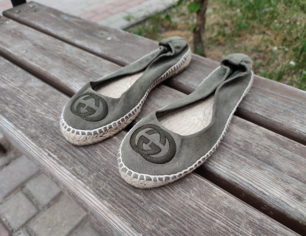Gucci suede best sale espadrilles