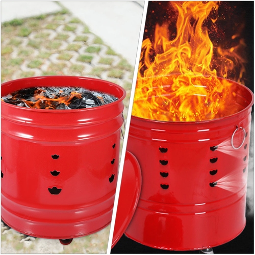  Incinerator Can Household Bucket Enamel Incinerator Fire Bin Incinerator Can - Afbeelding 1 van 7