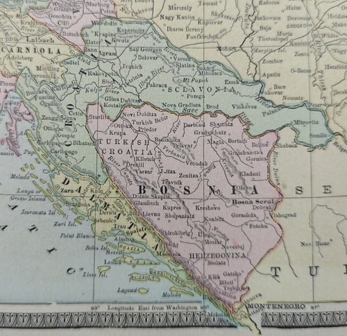 Vintage 1885 AUSTRIA Map 13"x11" ~ Old Antique Original INNSBRUCK LINZ SALZBURG  - Picture 11 of 13