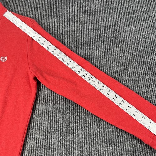 Chaps Sweatshirt Mens Medium Red Long Sleeve 1/4 Zip Pullover New with Tags - Picture 13 of 14
