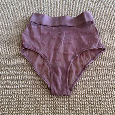 Skims Rose Clay Logo Mesh High Waist Briefs, Size XXS NWT