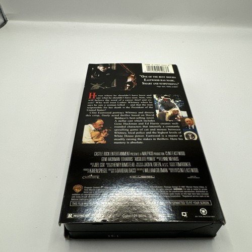 Absolute Power (VHS, 1997) Clint Eastwood, Gene Hackman - Picture 3 of 5