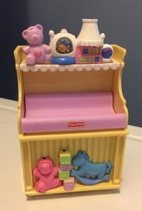 Fisher-Price-LOVING-FAMILY-Dollhouse-NURSERY-MUSICAL-LIGHTS-Baby-Changing-Table