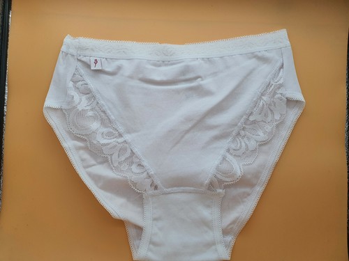 Pack of 3 Lace,cotton Hi Leg Briefs,black or White, sizes 10-18 - Picture 5 of 5