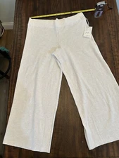 SPLENDID x Cella Jane Wide Leg Sweater Pants Women's Size XL White/Cream