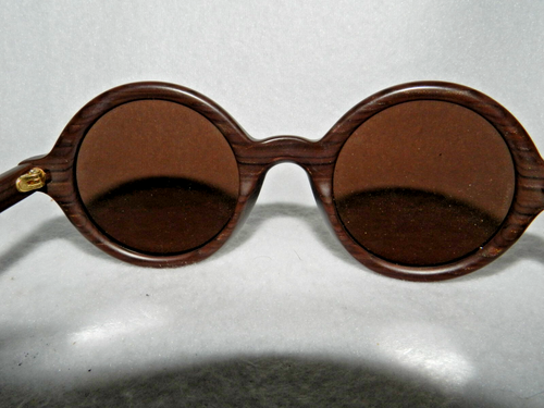 EMPORIO ARMANI EA4011 5096/73 45mm Dark Woodgrain Panto Sunglasses Unisex - Picture 5 of 6