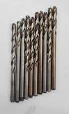 #10 twist drill bits New old stock (0.193 in or 4.90 mm) 5 pcs