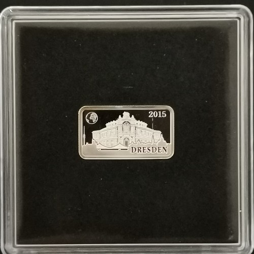 LINGOT 2.5g ARGENT 999‰ BE / DRESDE L OPERA SEMPER / HALF DOLLAR 2015 SALOMON IS - Imagen 2 de 3