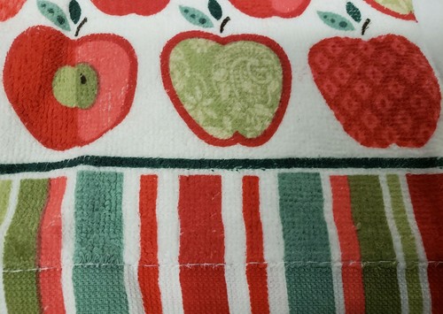 Set of 2 Same Printed Cotton Kitchen Terry Towels (16"x26") RAWS OF APPLES, AM - Picture 14 of 19