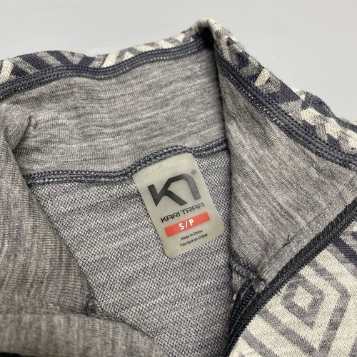 Kari Traa Rose Half Zip Baselayer Shirt Size Small 100% Merino Wool Snowflake - Bild 5 von 13