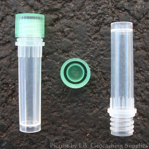 25pcs Nano Geocache Containers (O-ring, Plastic Bison Tubes, Cap Color Choice) - Picture 2 of 16