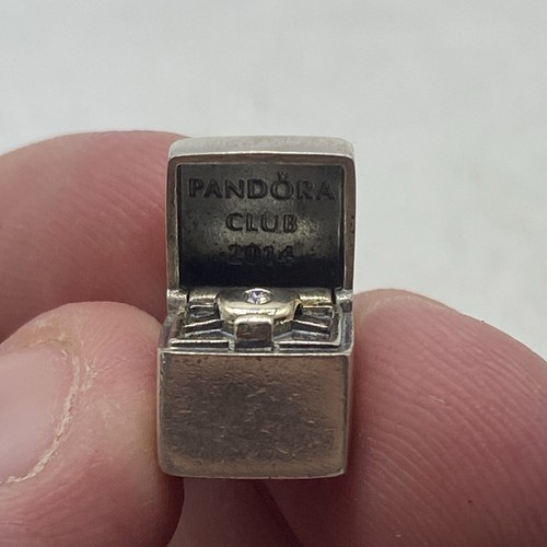 2014 Pandora Club Charm Diamond Hidden Heart LTD Ed Authentic 925 - Picture 2 of 8